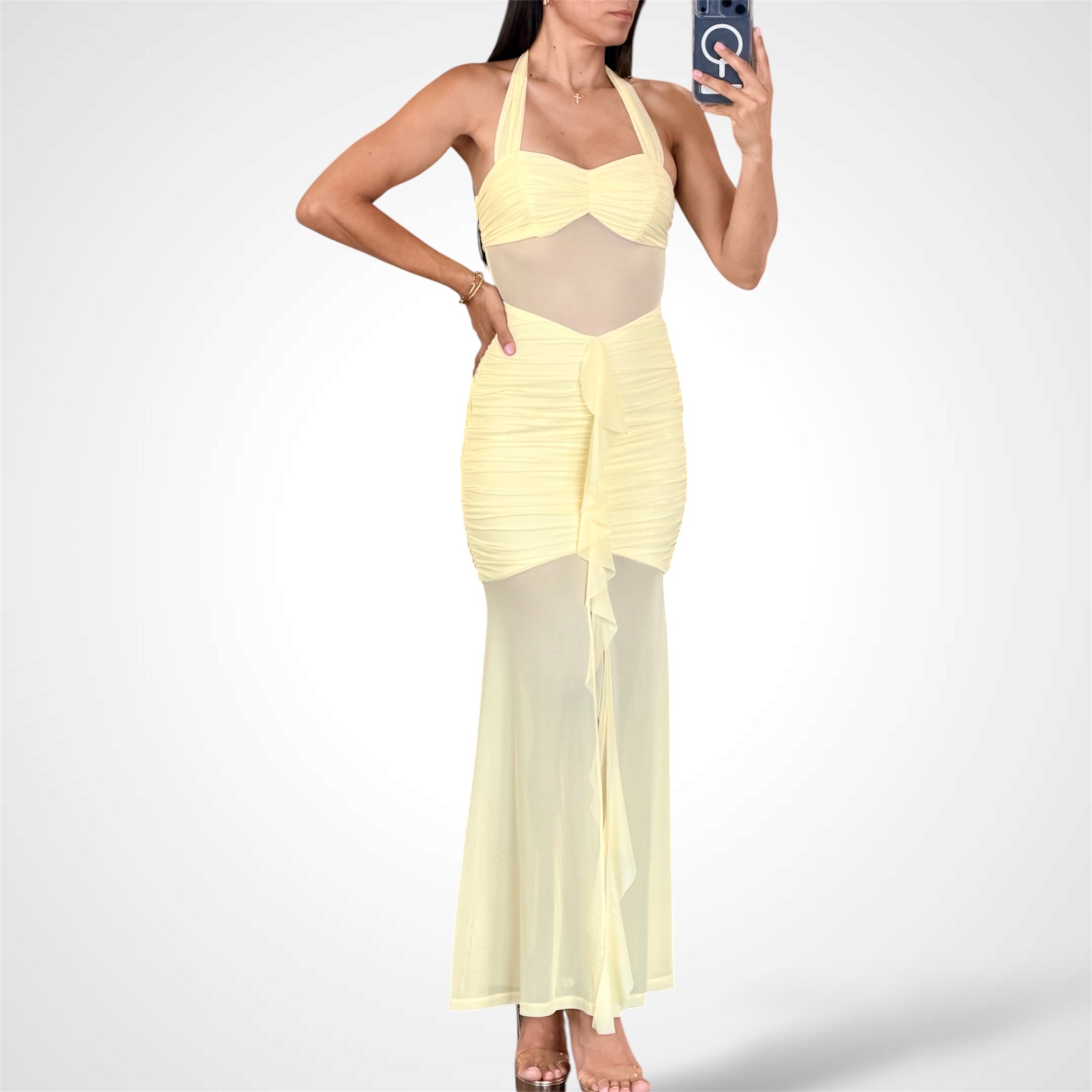 HALTER MESH MAXI DRESS-1