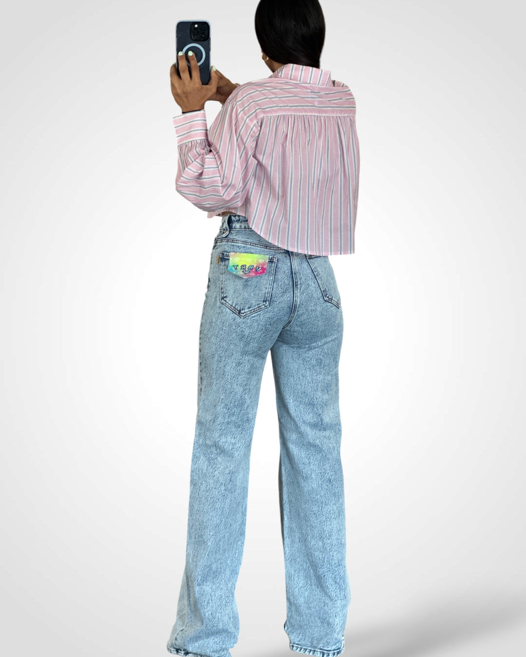 WAIST BELT WIDE LEG JEANS