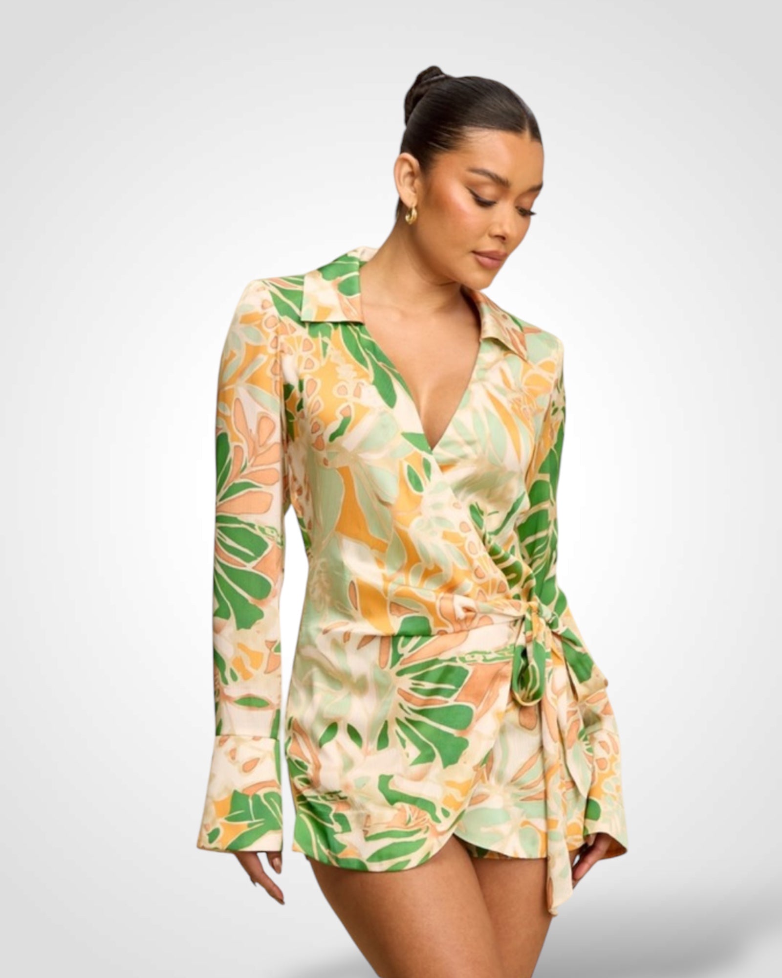 TRINITY WRAP TIE ROMPER