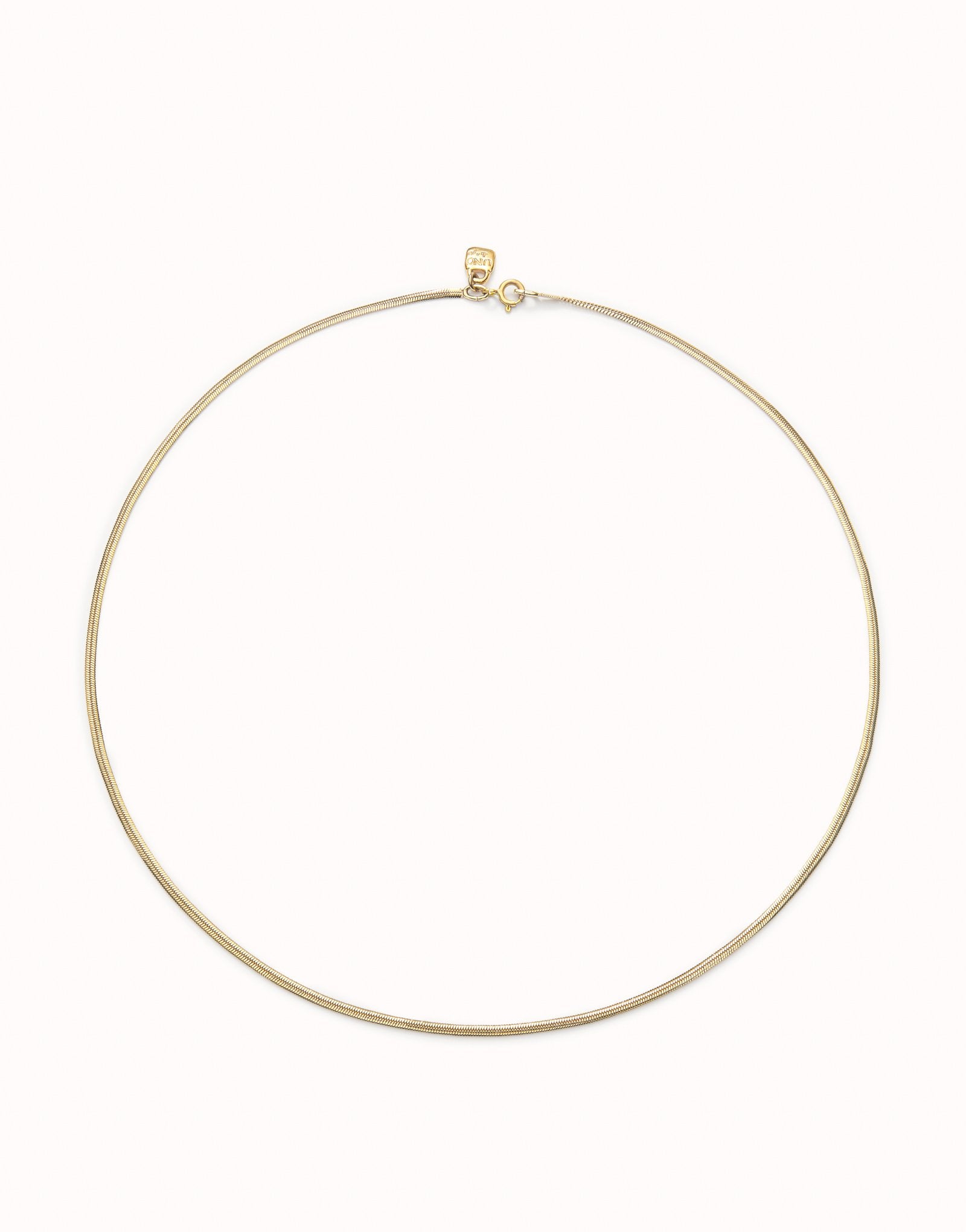 Uno de 50 18K gold-plated short flat chain•-1