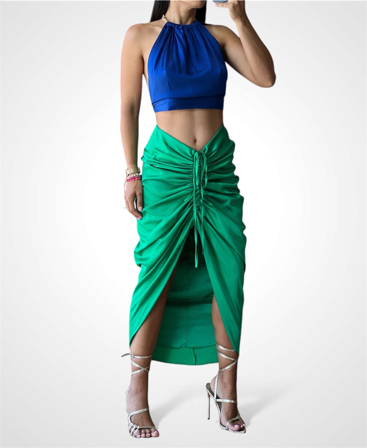 Ceous Chain Satin Top