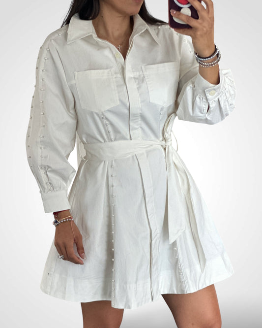 SOLID COLOR LONG SLEEVE DRESS