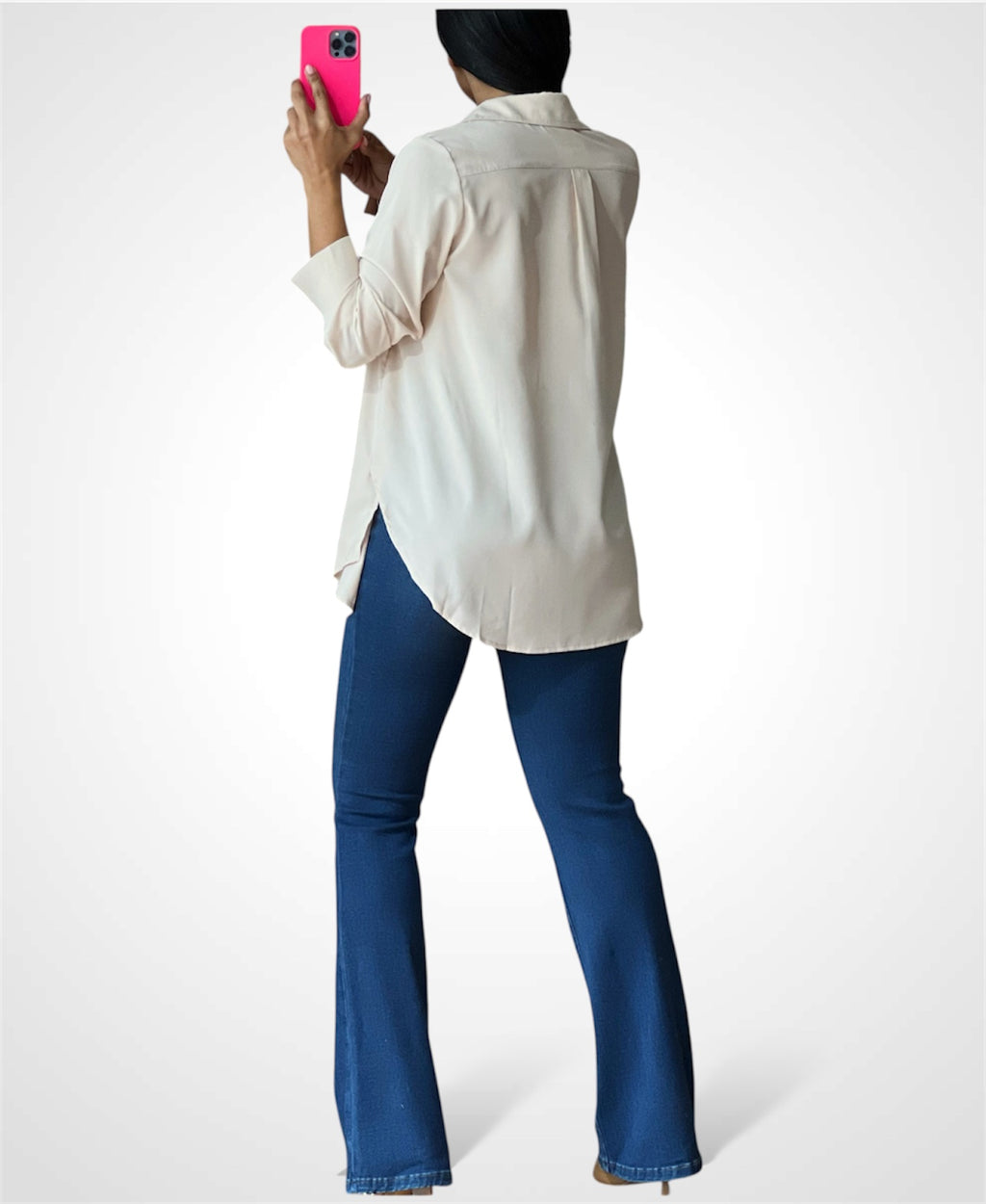 Bra Top And Button Shirt Set