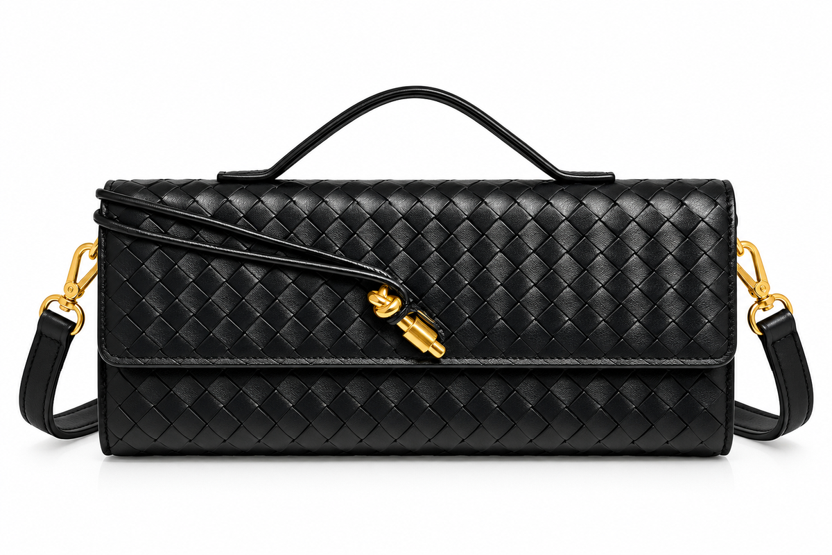 Noir Woven Clutch