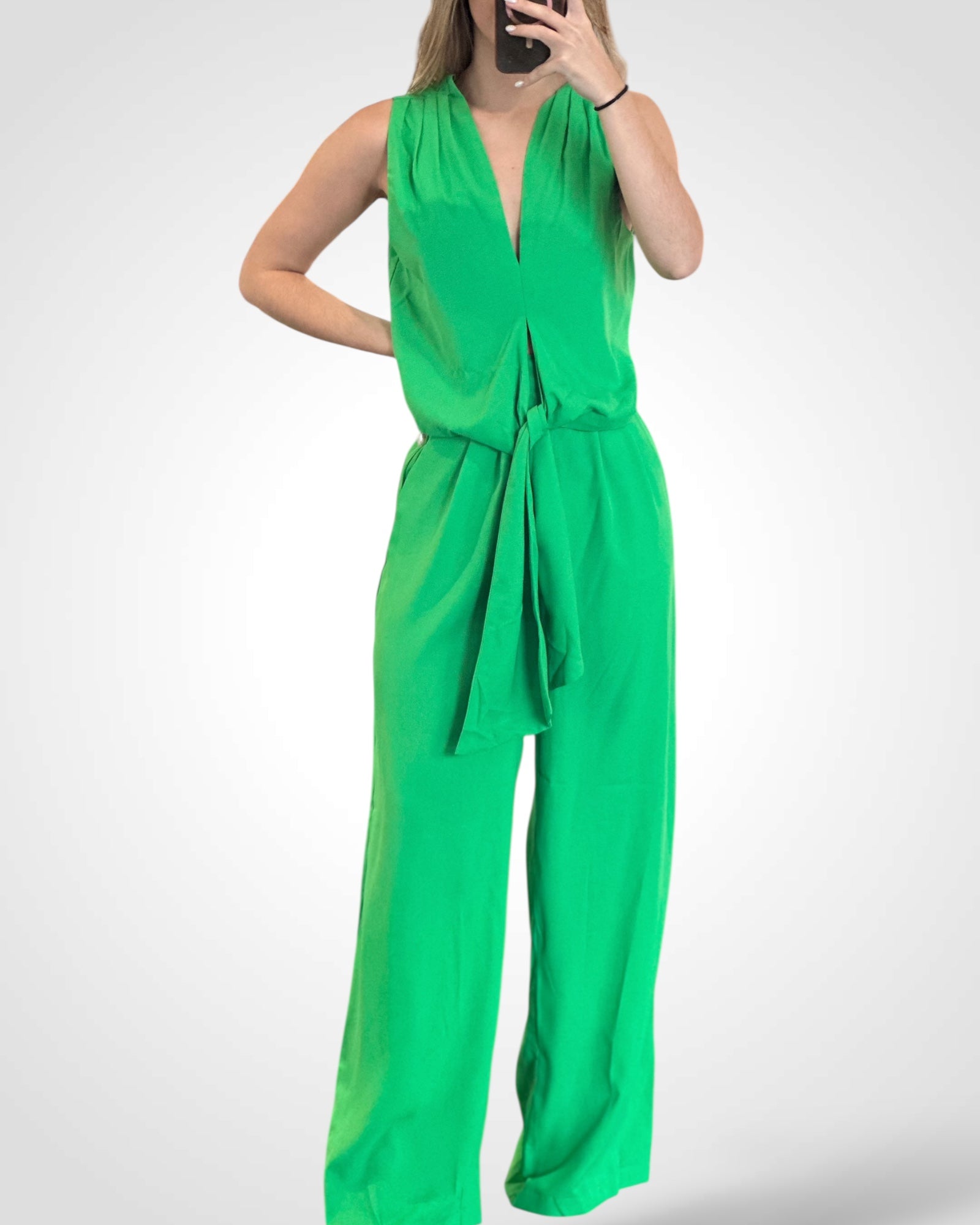 Front Tie Jumpsuit