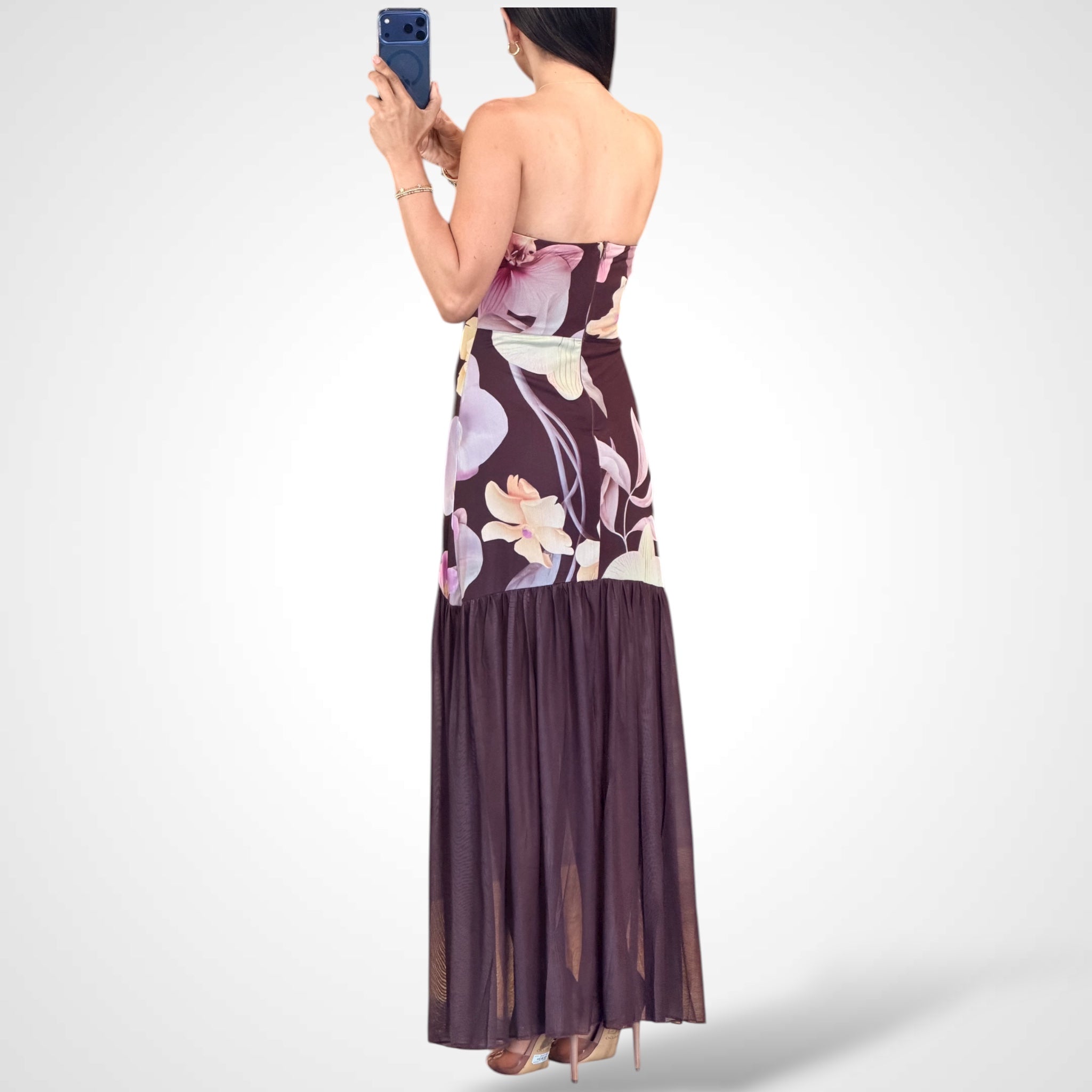 SLEEVELESS FLORAL MAXI DRESS