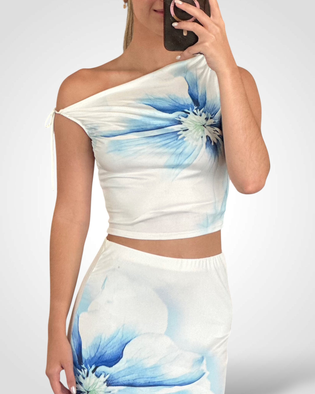 Floral Top With Matching Skirt