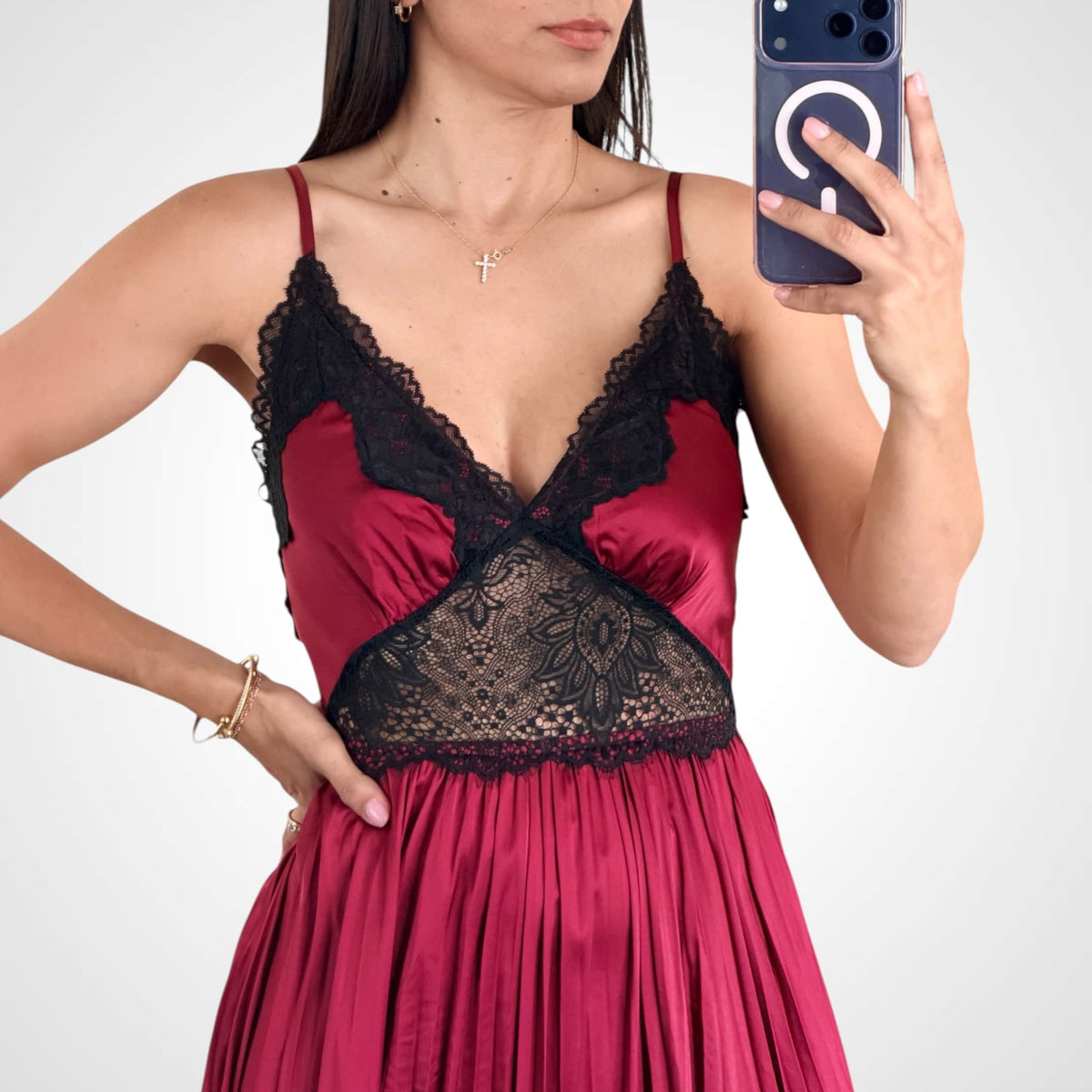 Scarlet Burgundy Maxi Dress-2