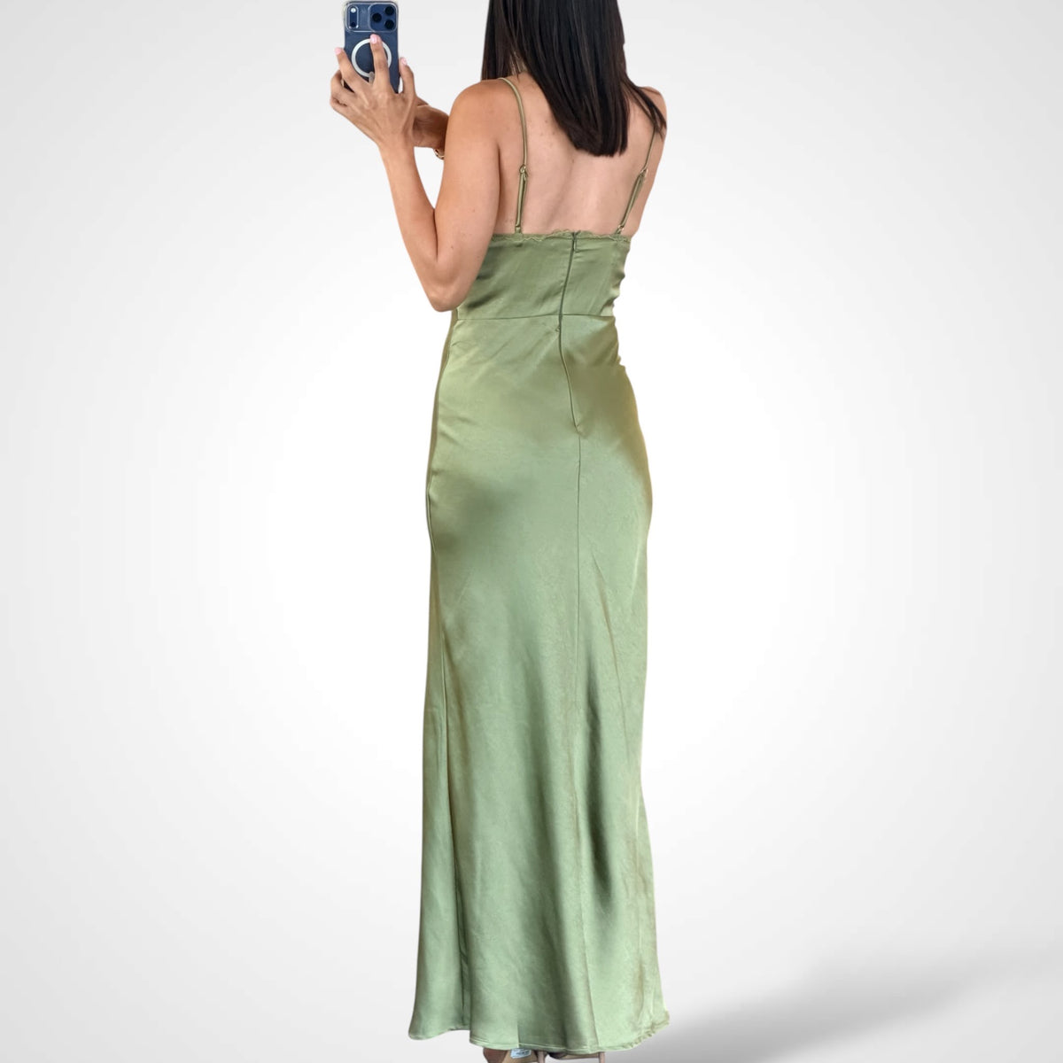Olive Allure Maxi Dress-3