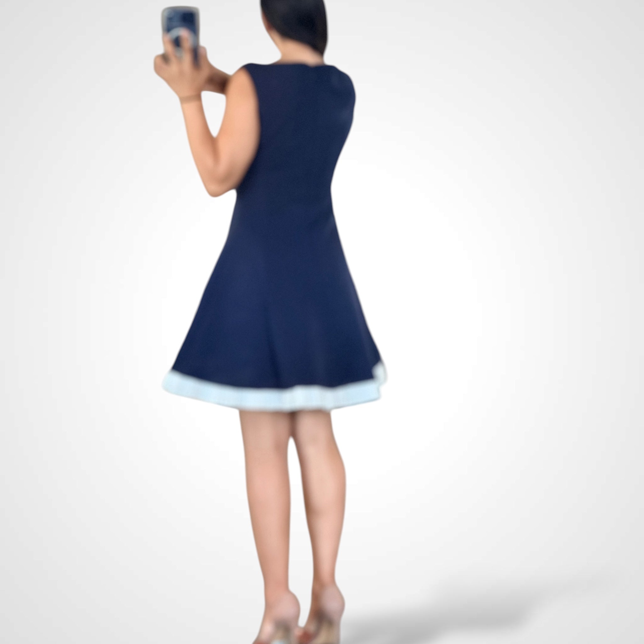 Solid Mini Dress•-3