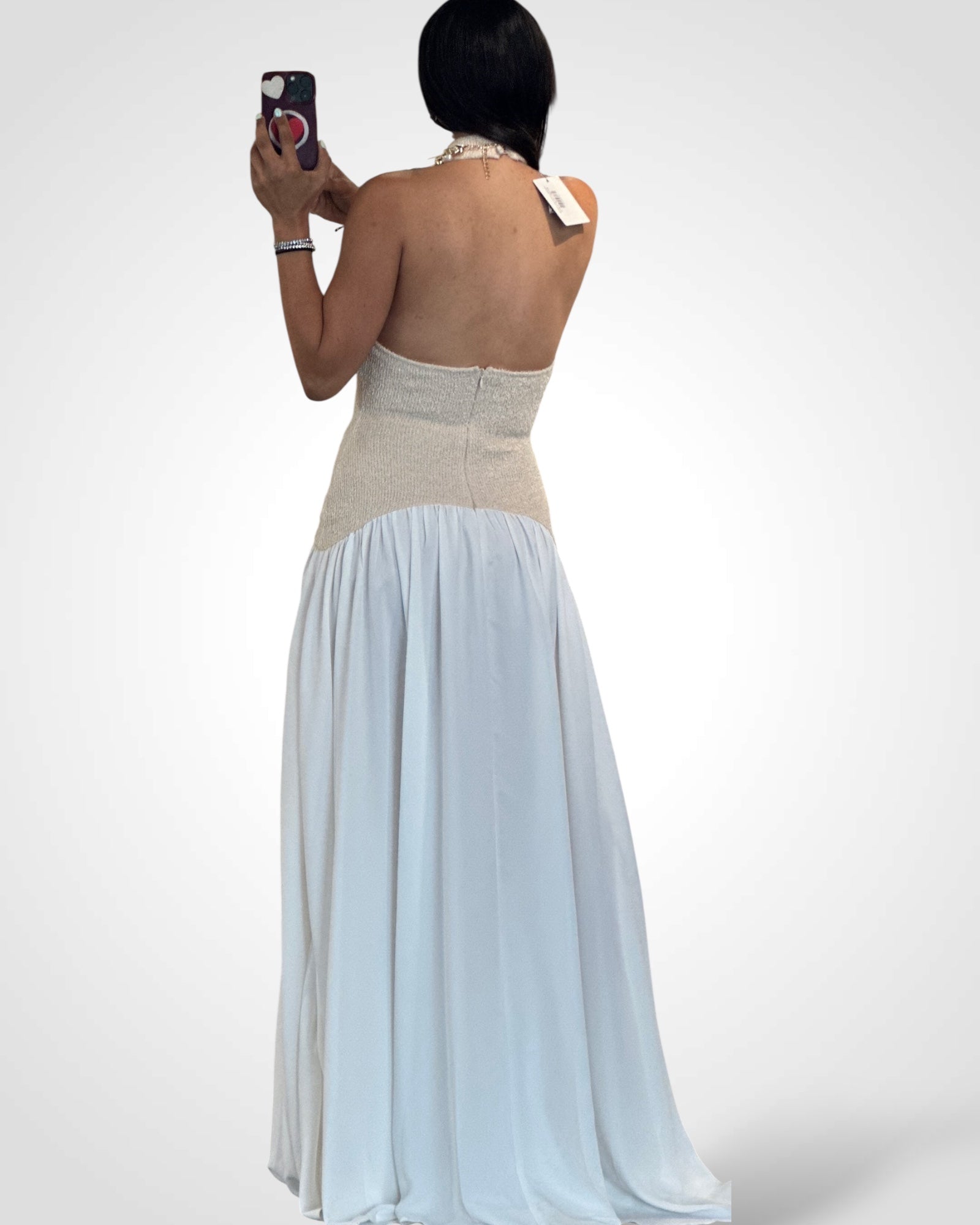 NATURAL WHITE MAXI DRESS