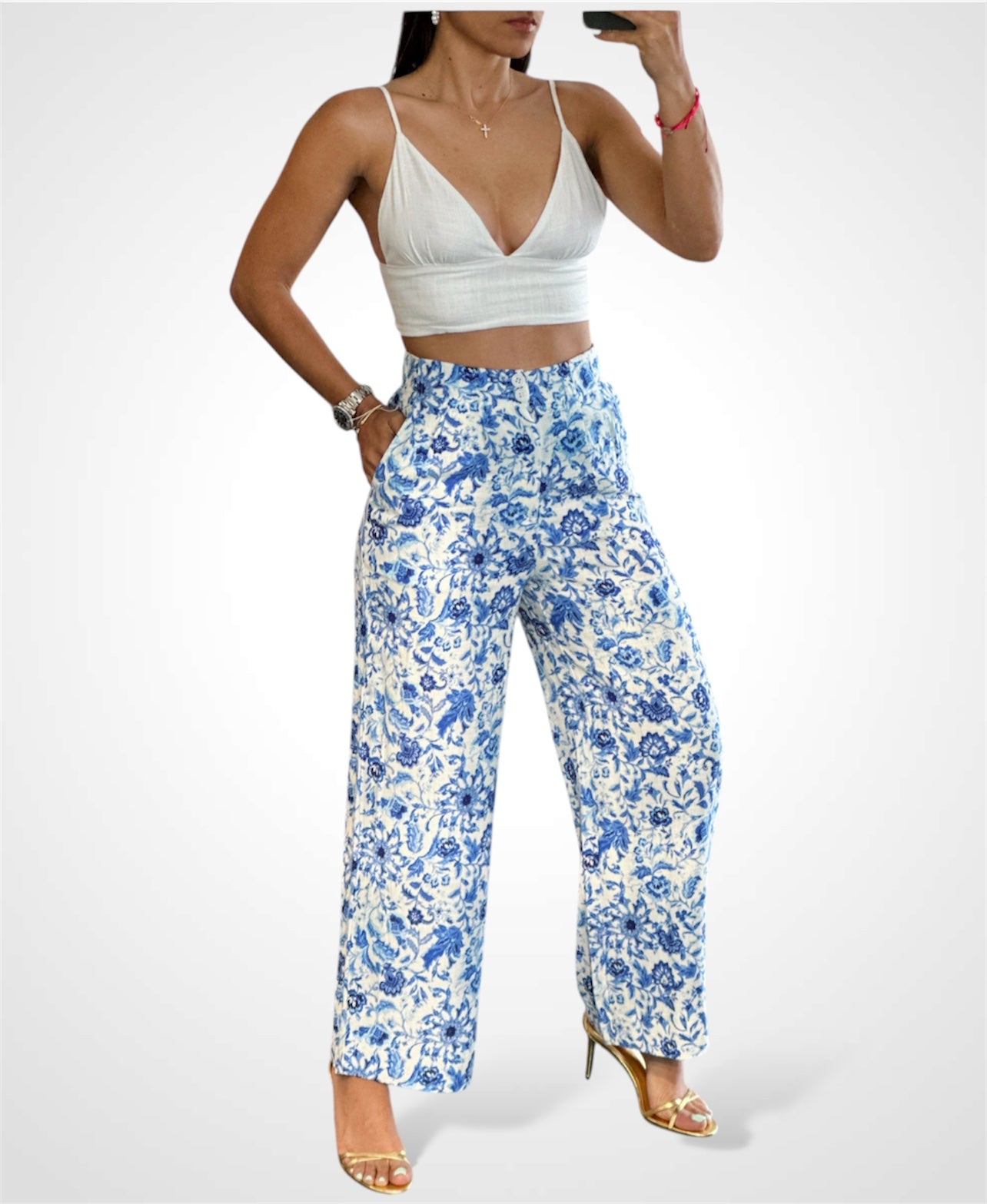 OFF WHITE LINEN BRA TOP