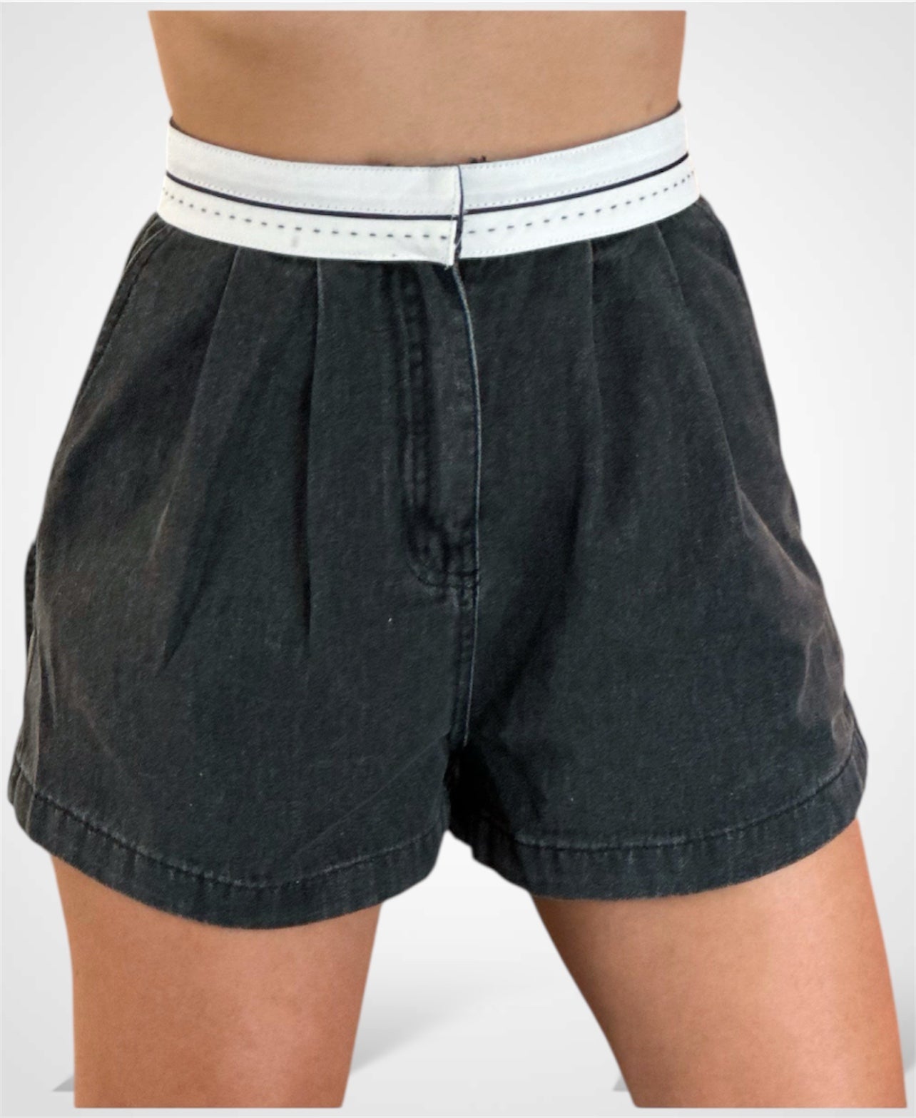 Washed Denim Short•