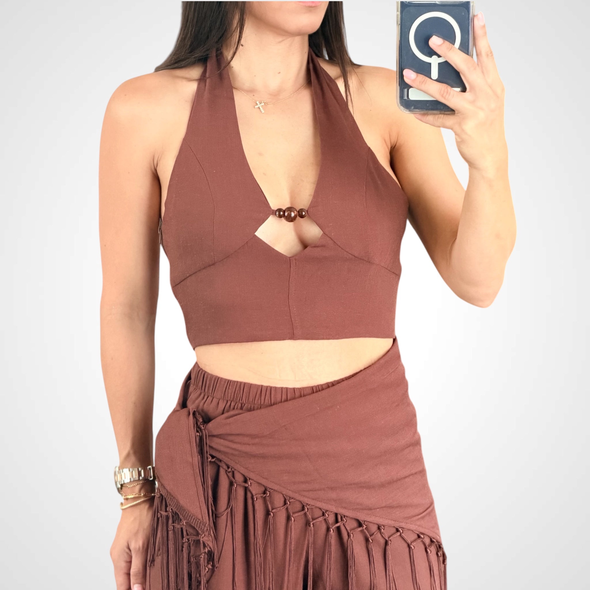 Fringe Wrap Three Piece Set-2