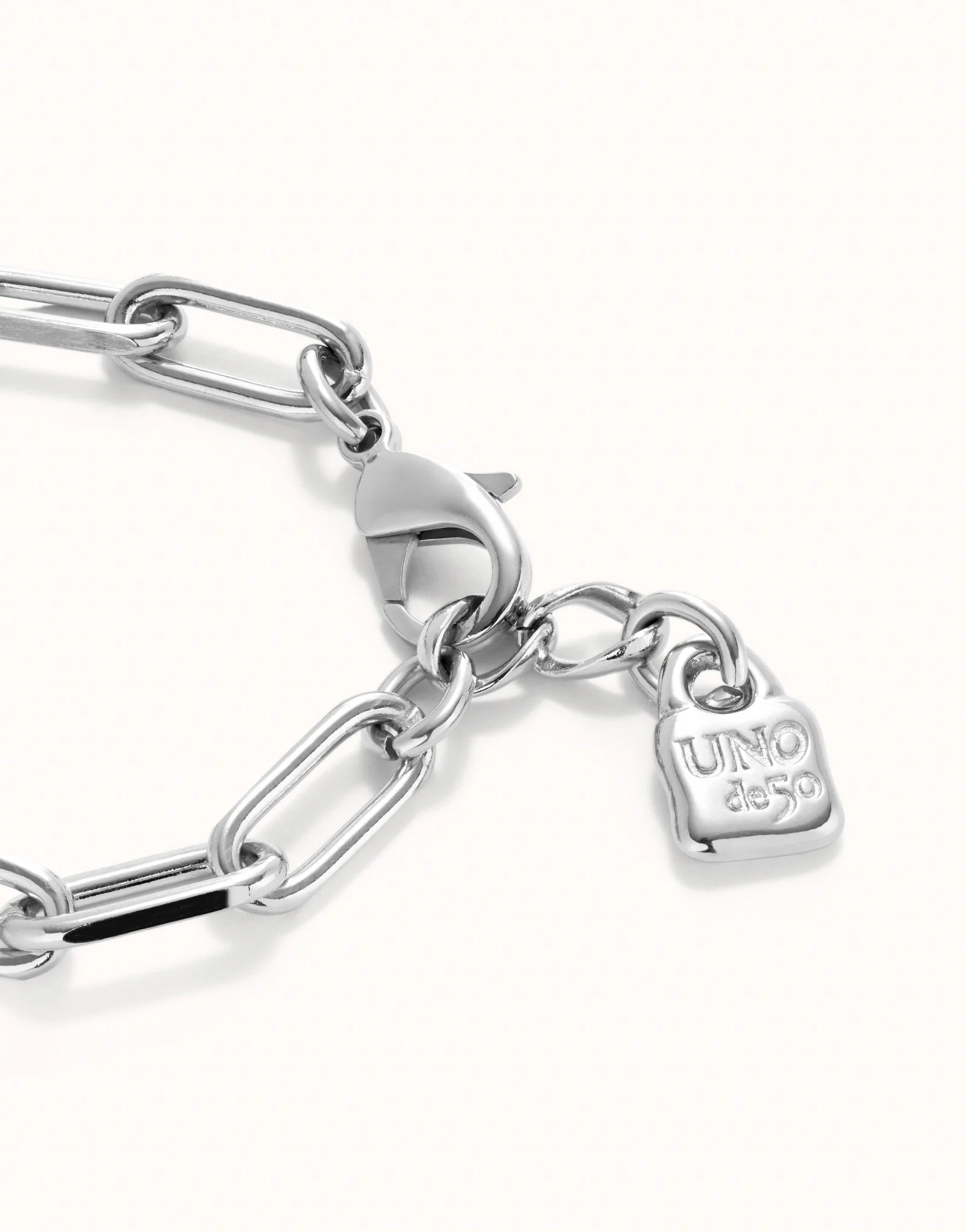 Uno de 50 Sterling silver-plated bracelet with links•-2