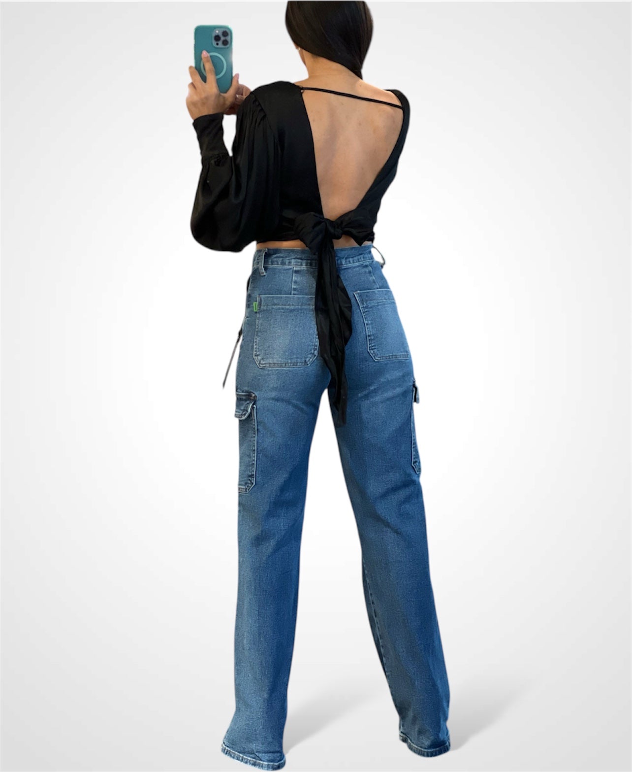 V NECK BALLON SLEEVE