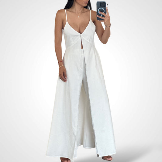 SJQ-LONG PANTS WHITE SET