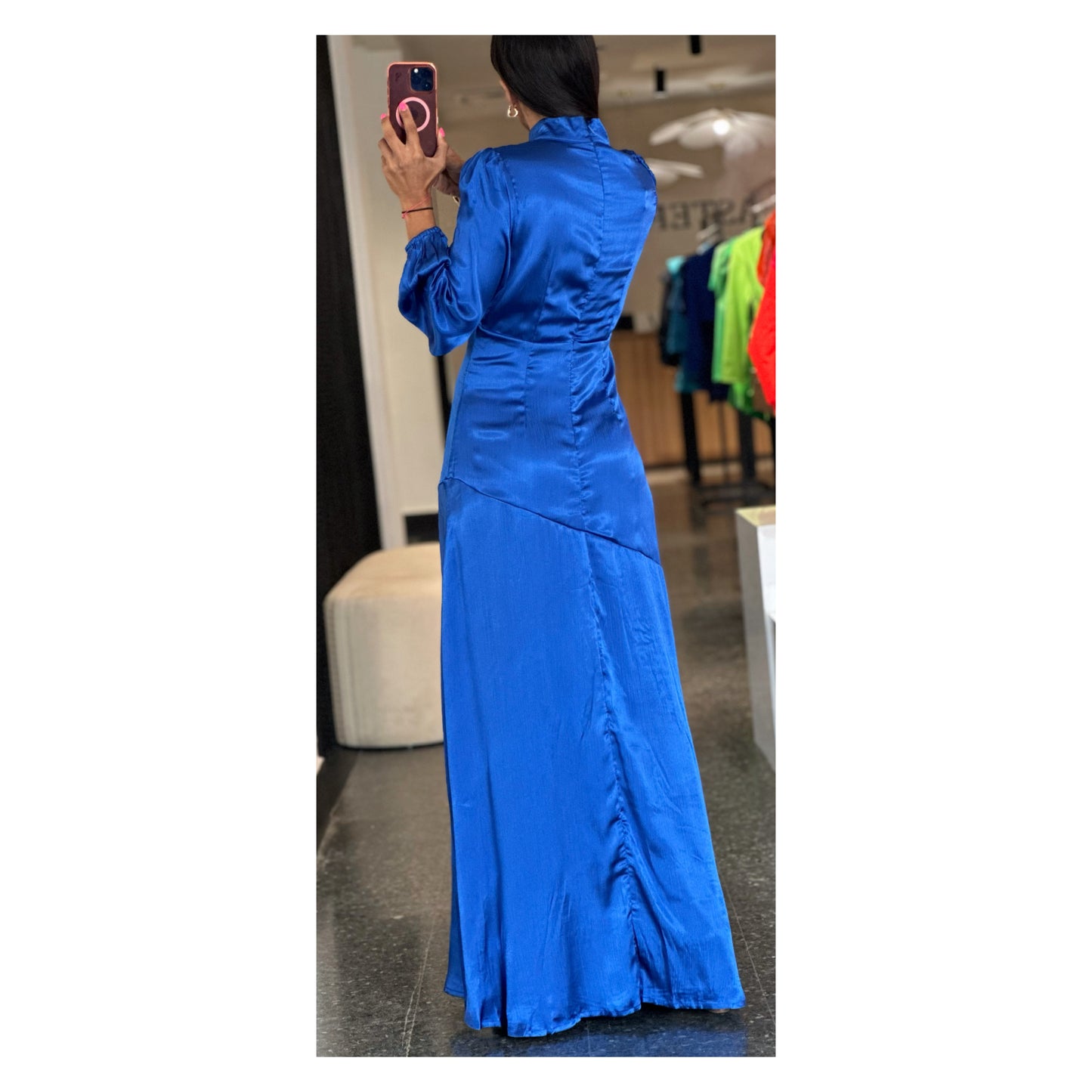 SJQ- WOMEN'S CUT OUT FRONT SLIT MAXI DRESS (Royal Blue)
