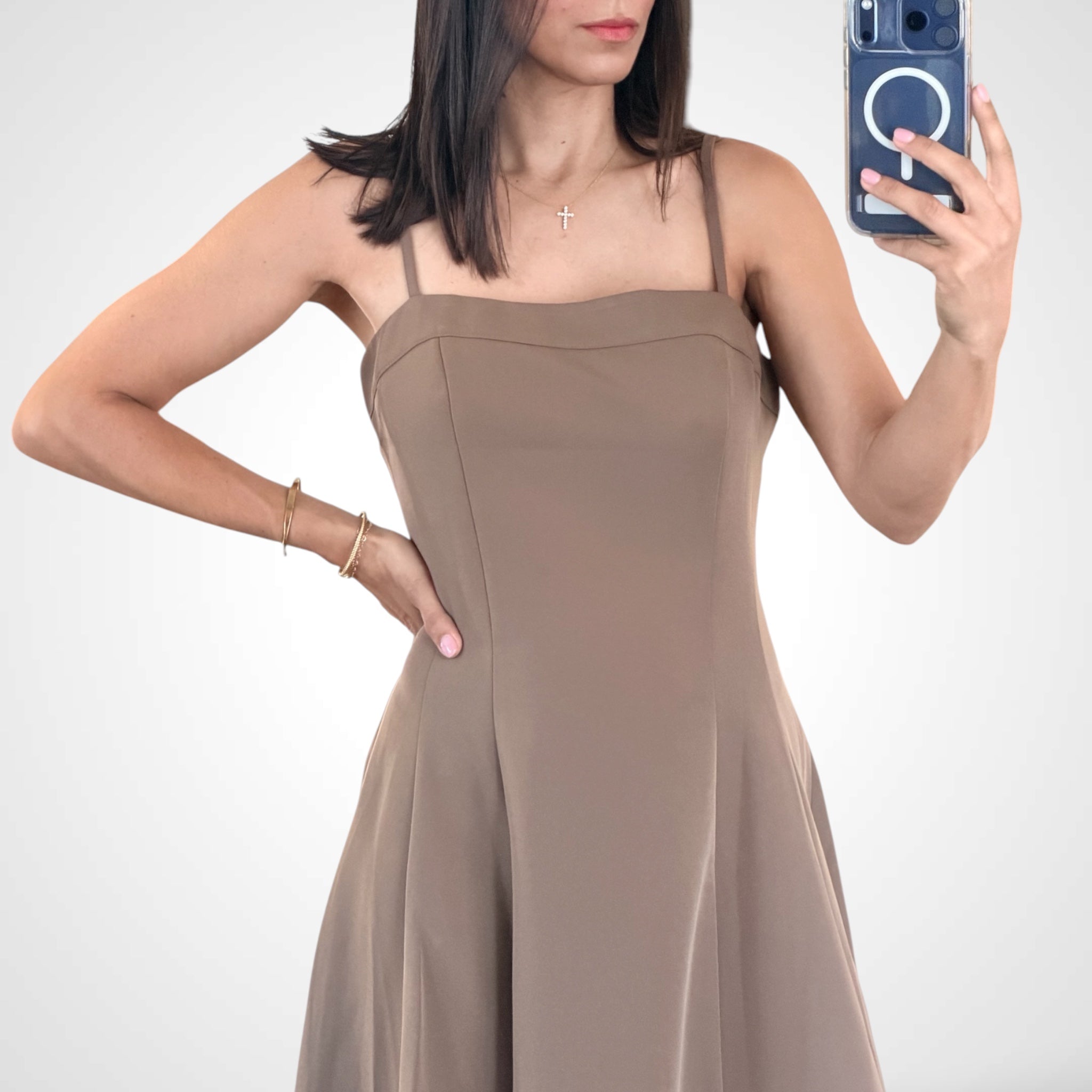 Solid Midi Dress-3