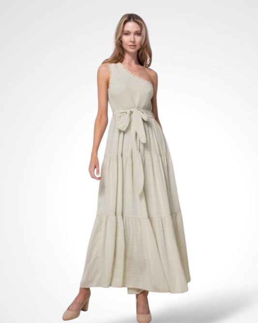 One Shoulder Maxi Dress