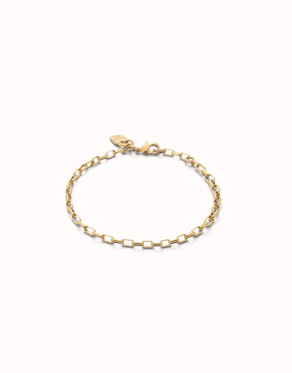 Uno de 50 Pulsera con eslabones medianos bañada en oro 18k