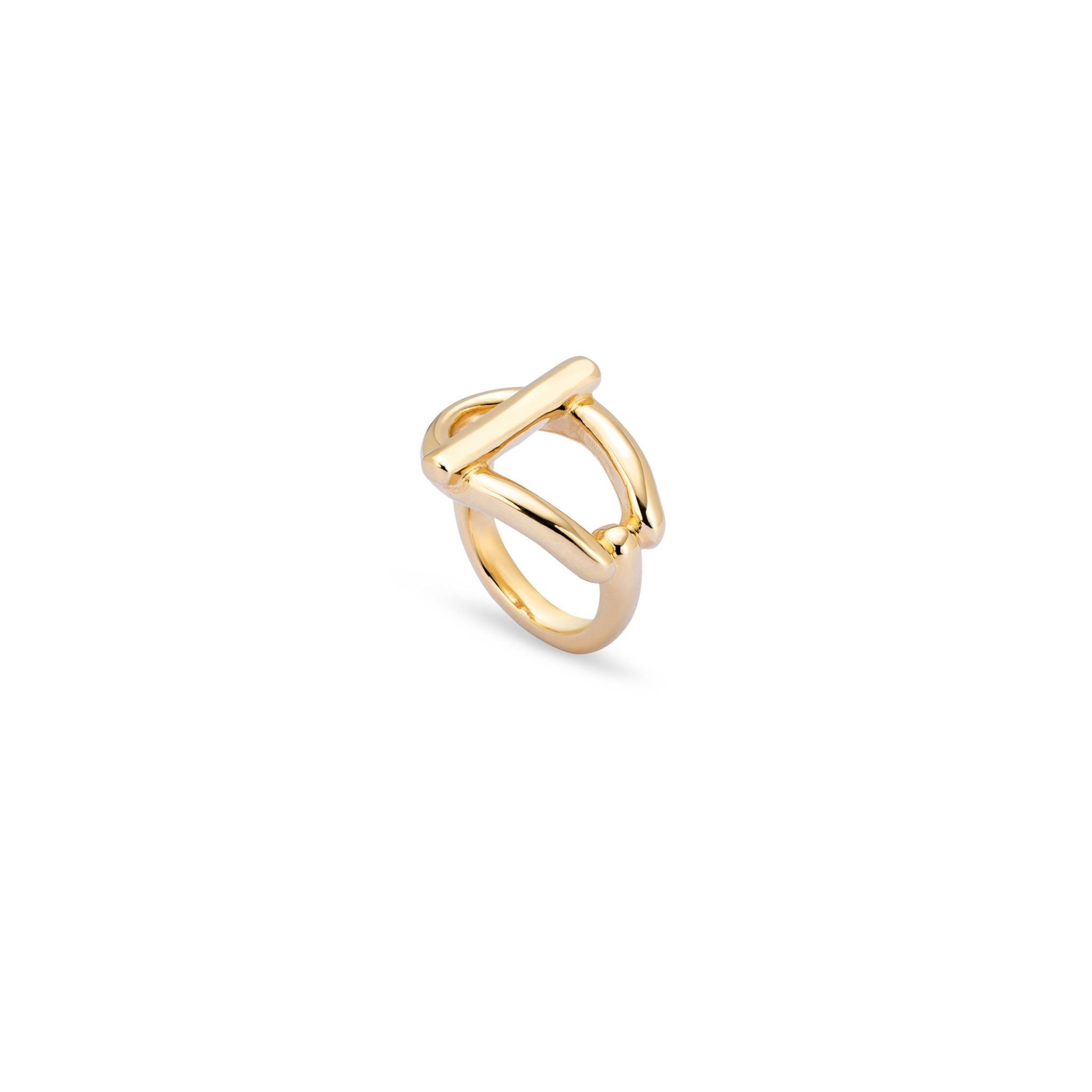UNO D 50- 18K gold-plated ring•