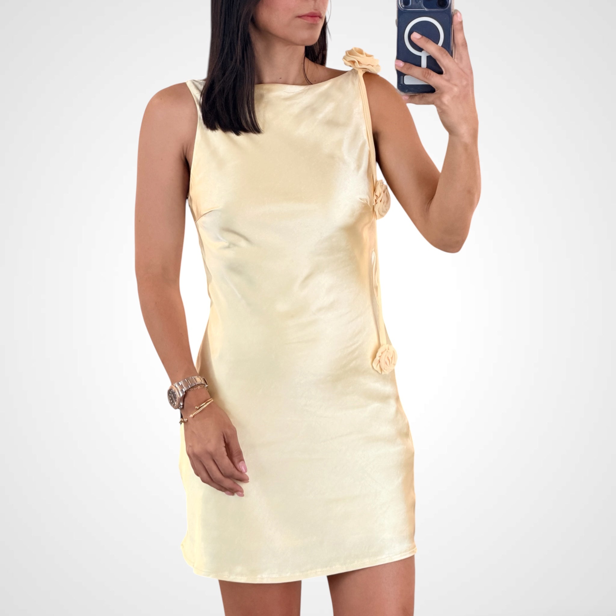 YELLOW MINI DRESS-2