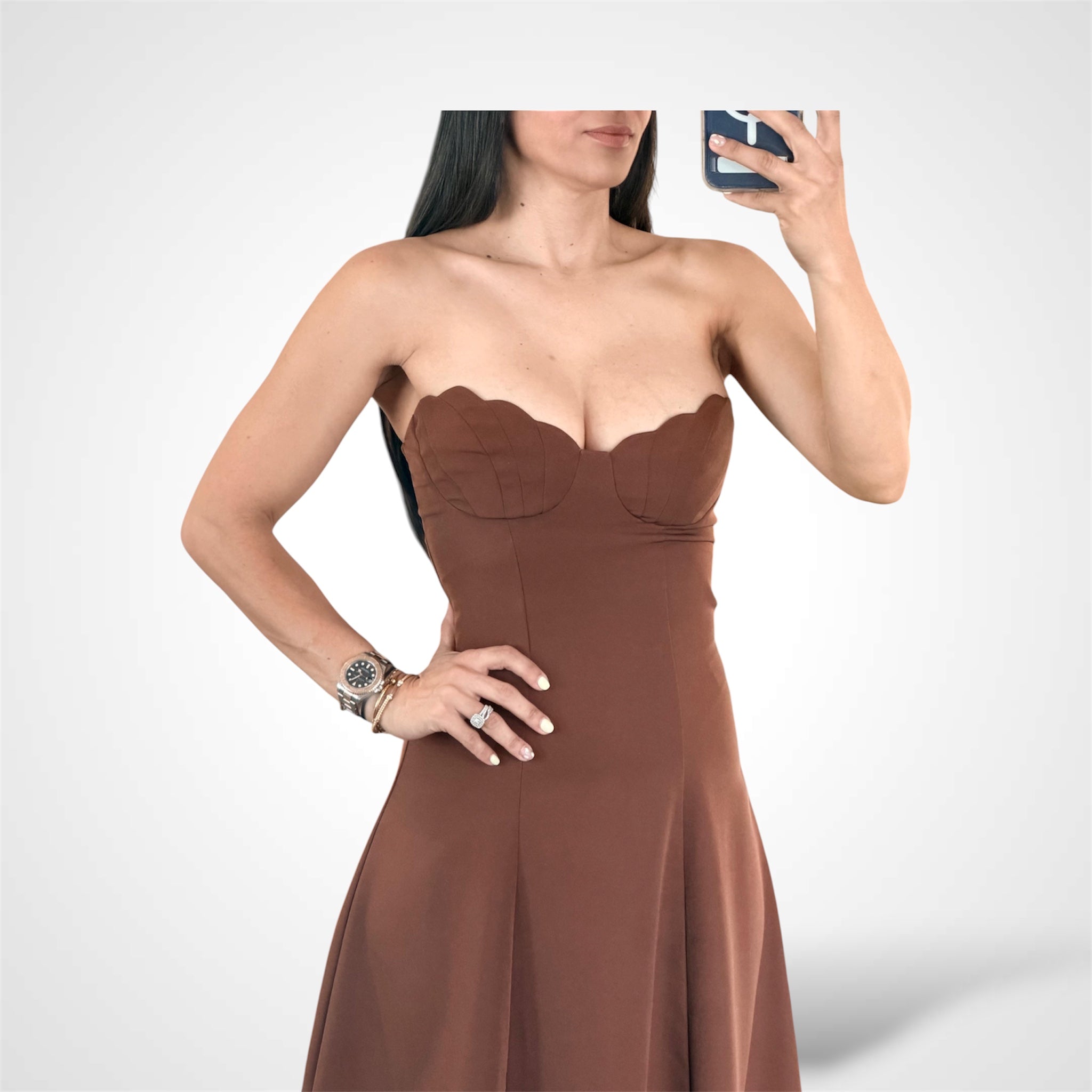 Strapless Rich Elegante Maxi Dress-2