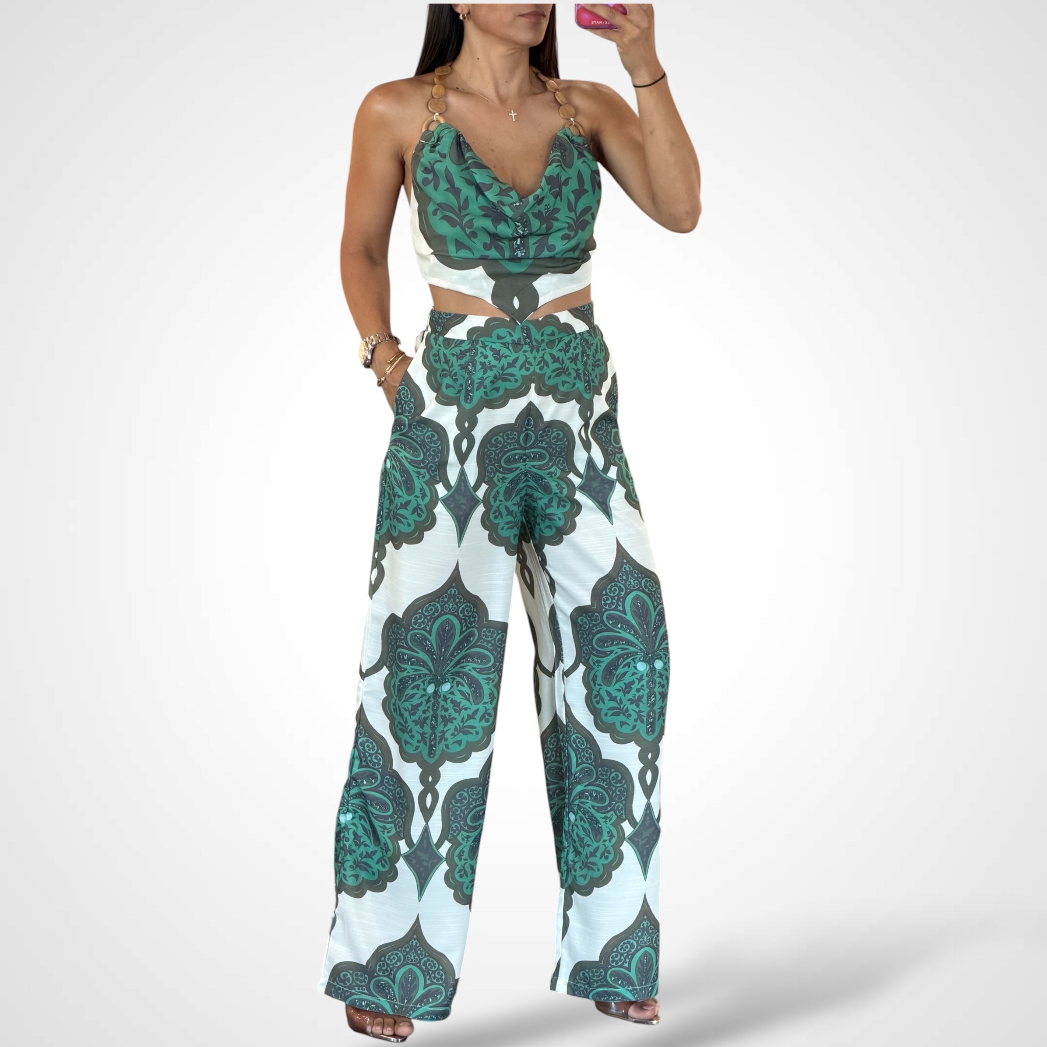 Soly Beaded Pants Set-1