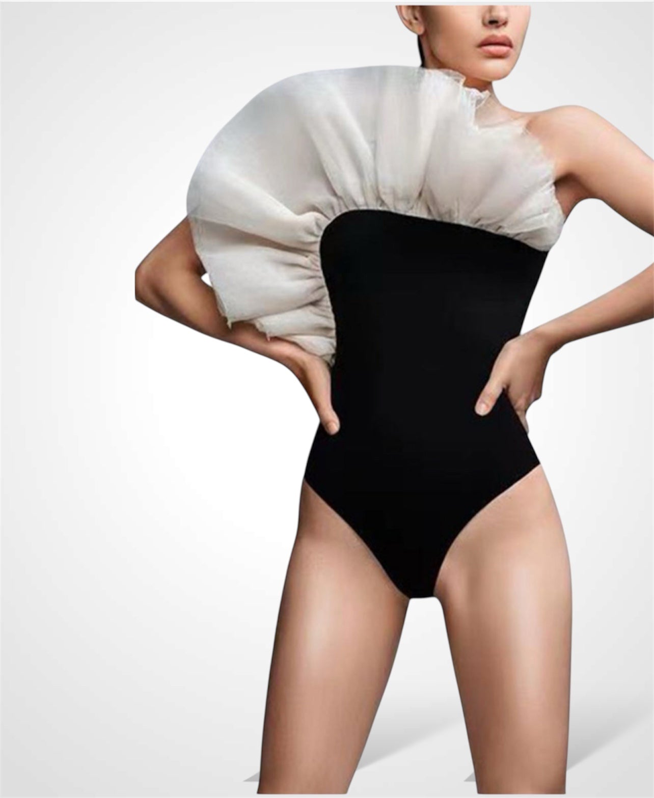 Ruffles One Piece Bodysuit•-1