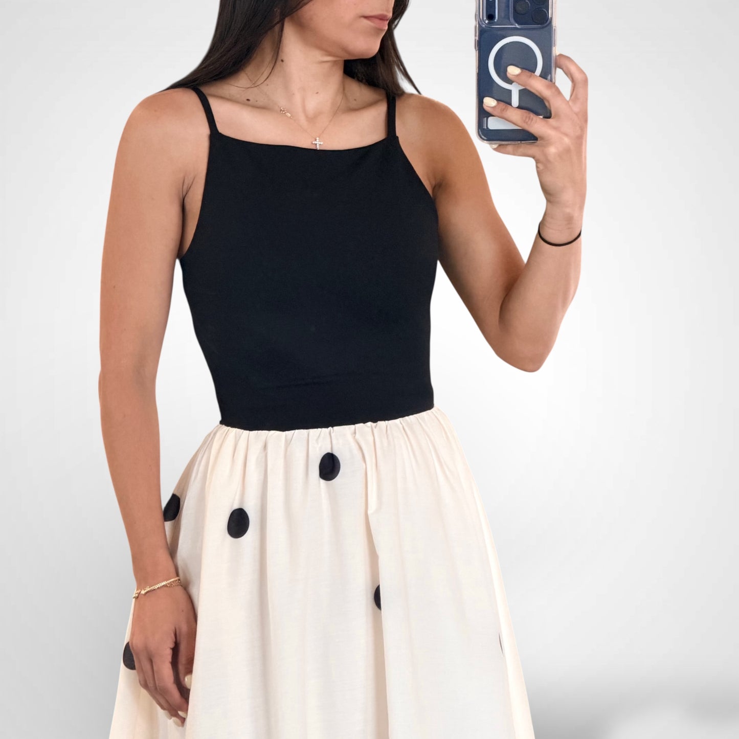 Cropped Polka Dot Dress