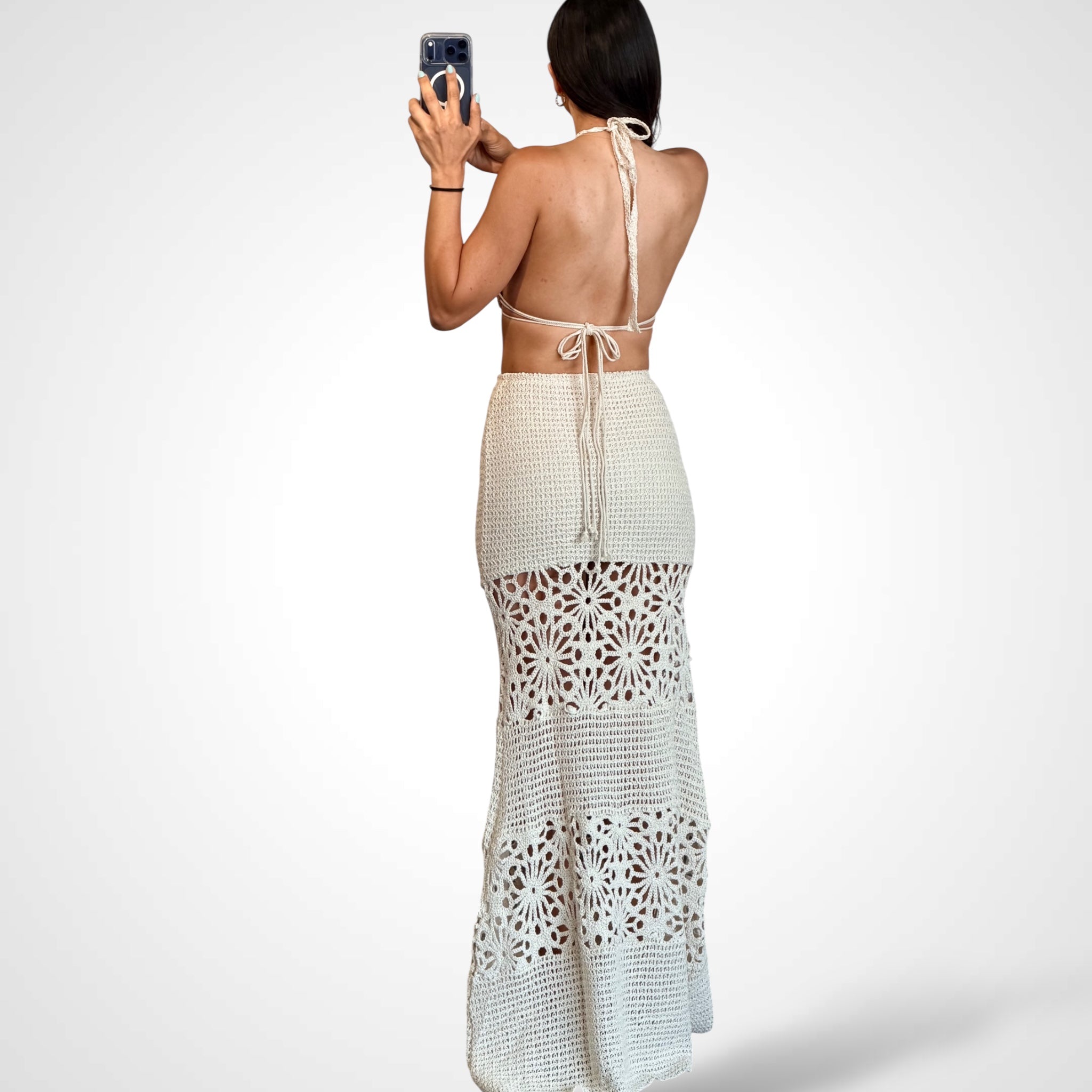 IVORY CROCHET SET•-3