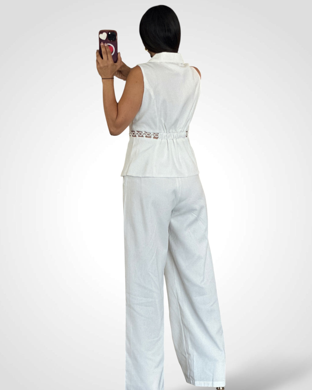 Solid Color Pants Set