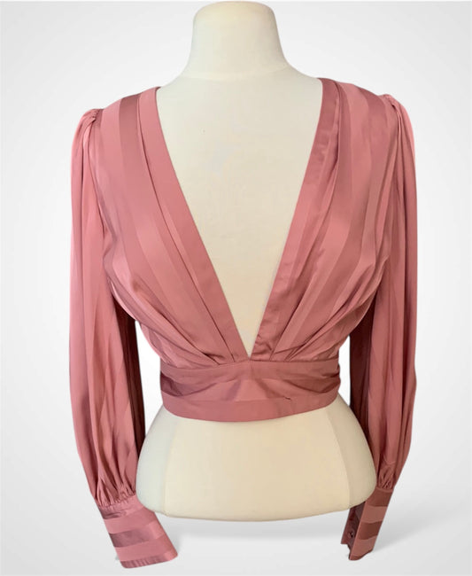 Mauve Satin Crop Top