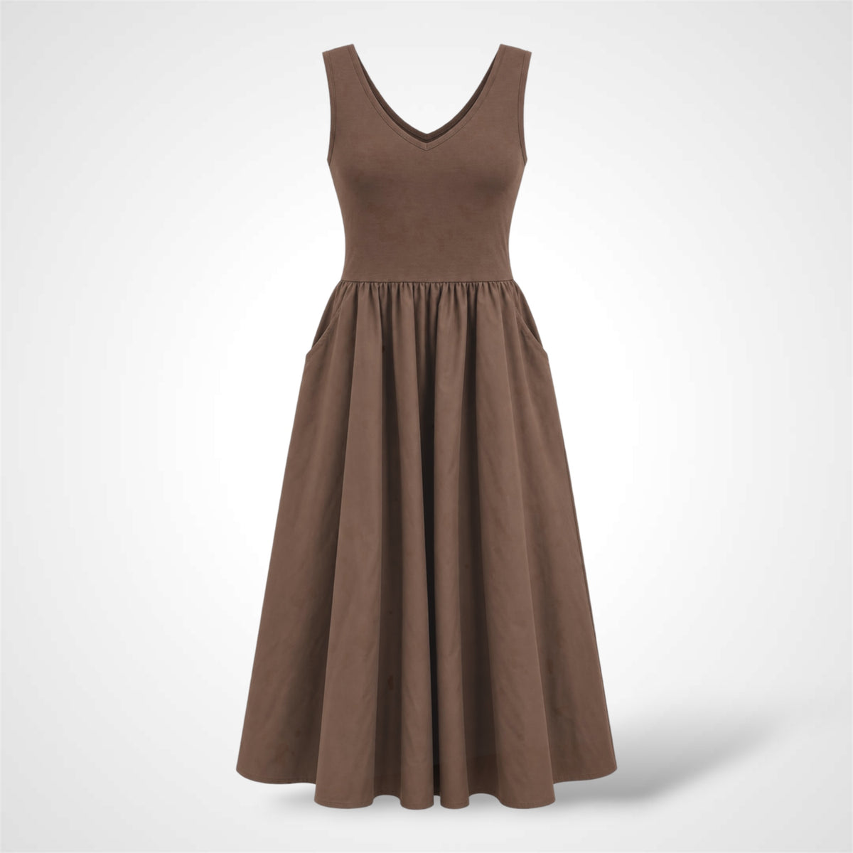 Mocha Muse Midi Dress-4