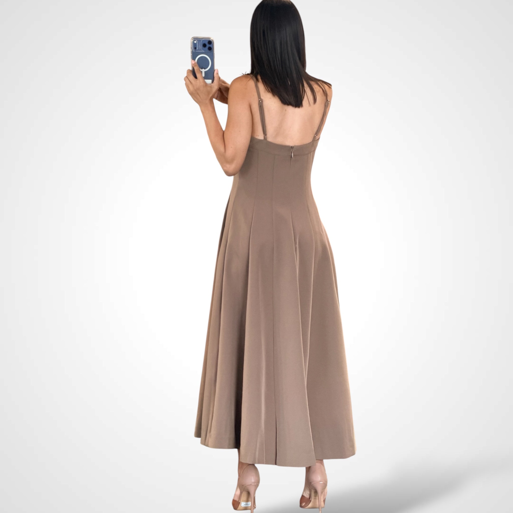 Solid Midi Dress-4