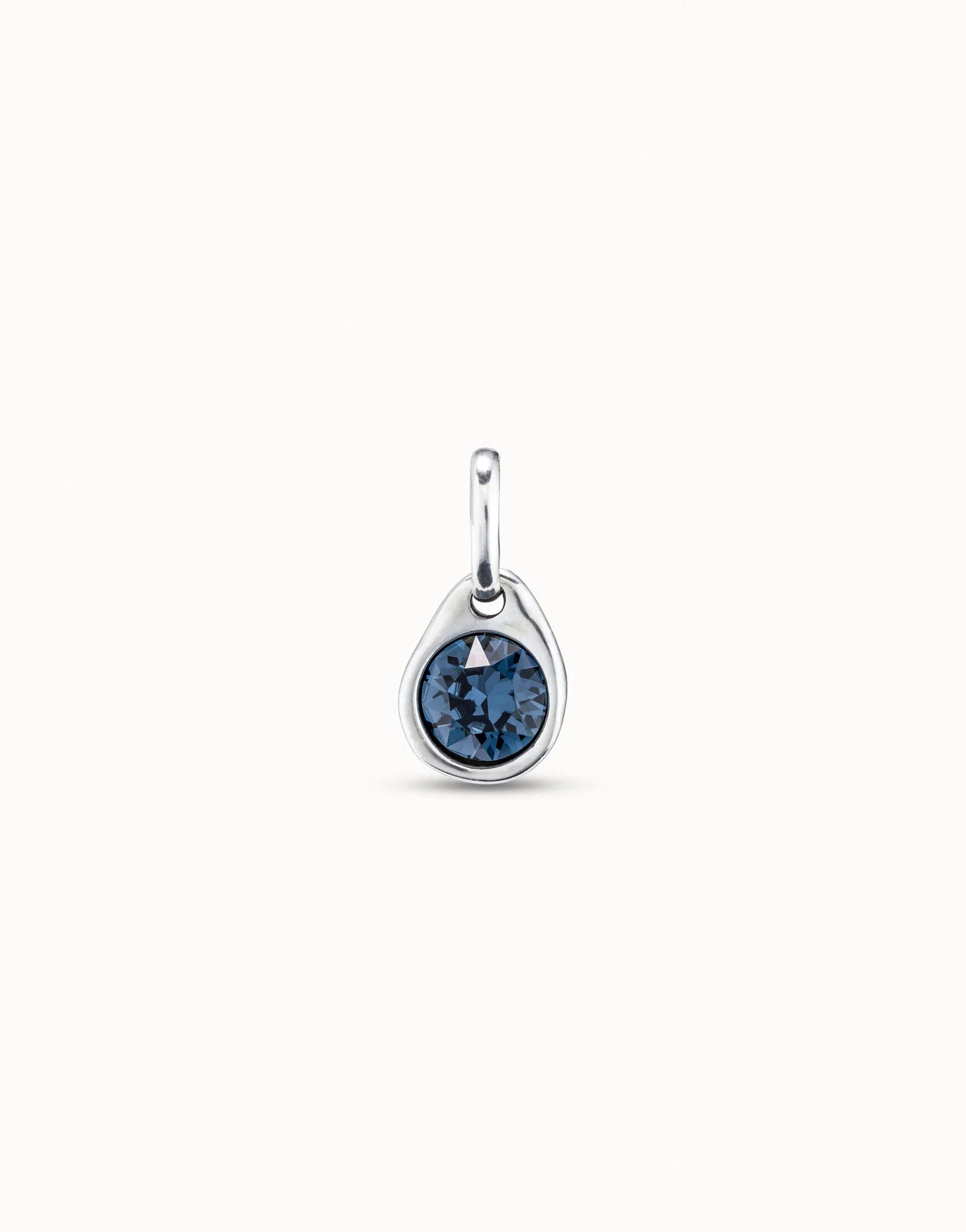 UNO DE 50 - Charmcircular bañado en plata de ley con cristal