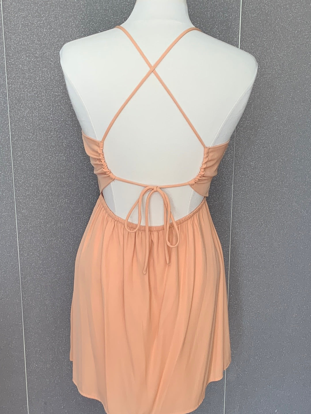 ORANGE SHORT DRESS•-2
