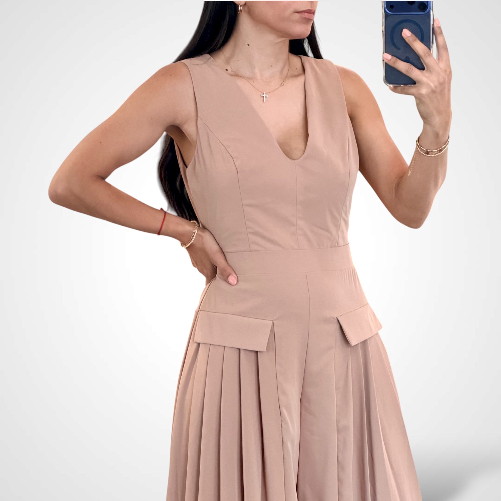 ELEGANT KHAKI JUMPSUIT•-2