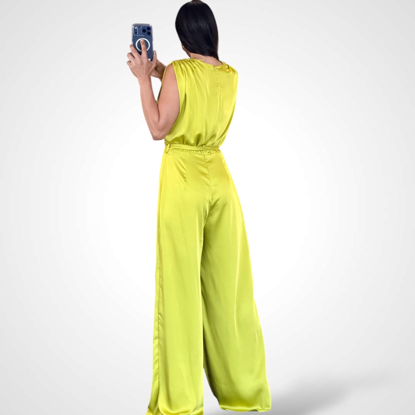 SJ-SATIN TIE JUMPSUIT