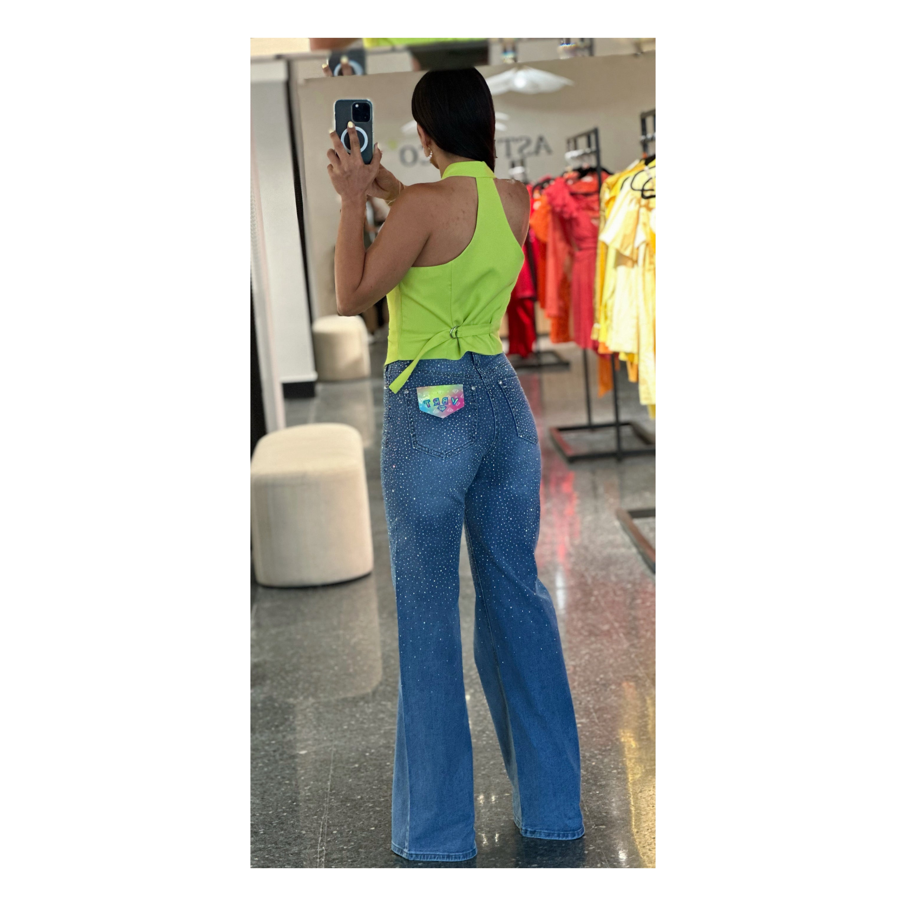 LIME RACERBACK DRESSY VEST•-3