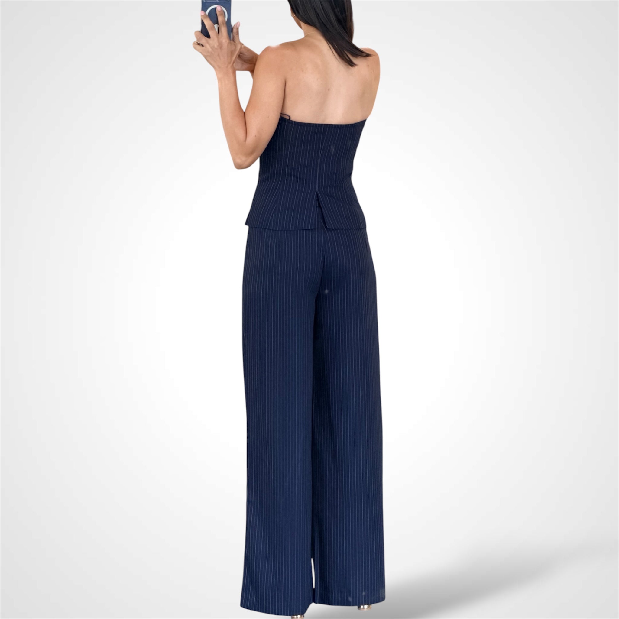 Pin Stripe Tube & Pants Set-3