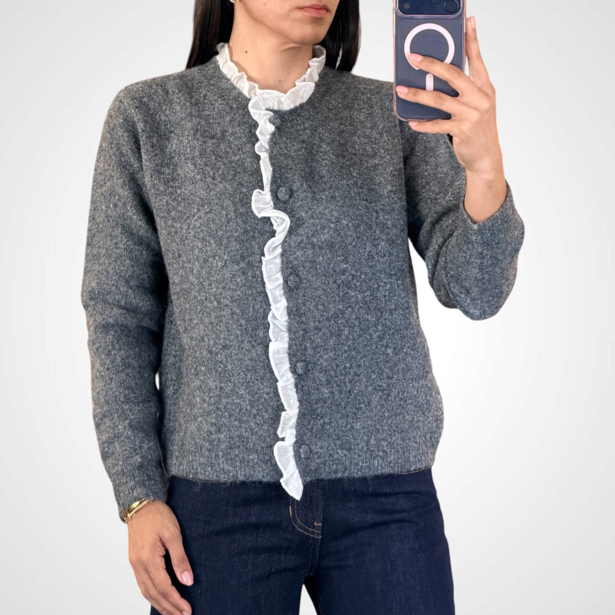 Ruffle Knit Cardigan