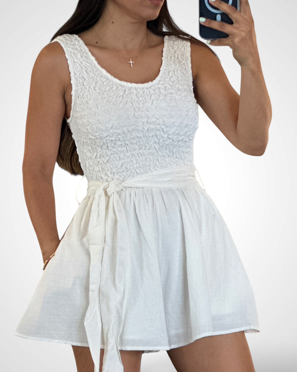 Smocking Top Romper