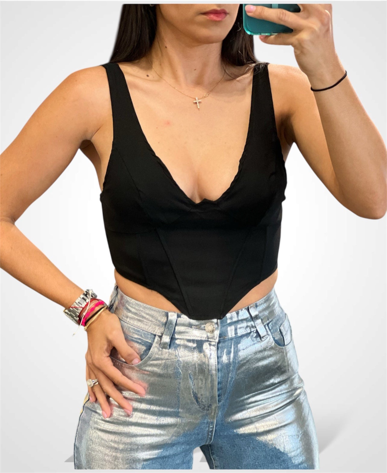 Assymetric Crop Top•