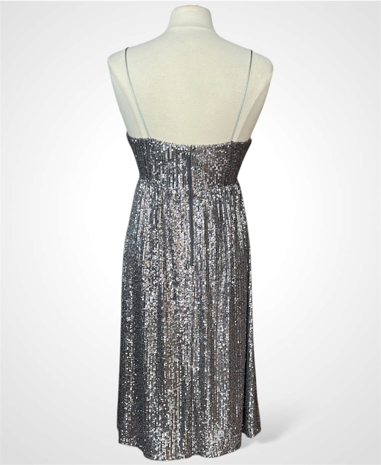 Sequin Silver Dress•-2