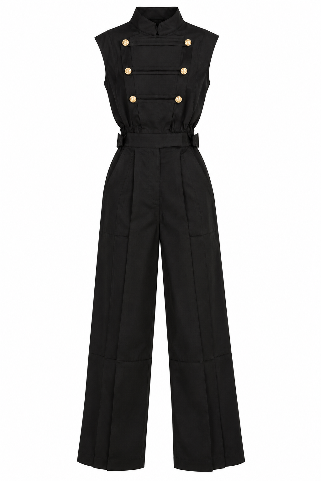 (PRE-ORDEN) Milano Gold Button Jumpsuit-4
