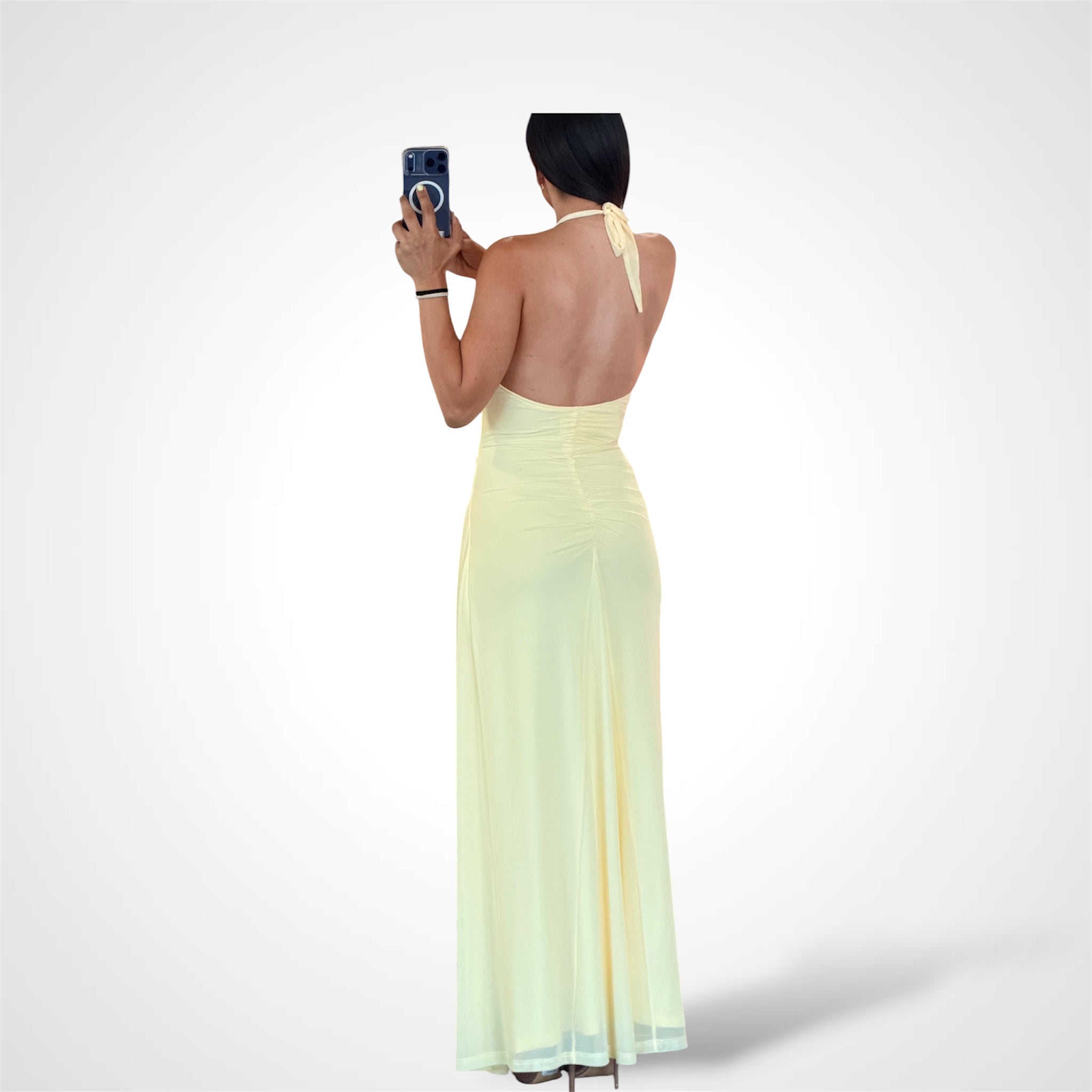 Halter Dreaped Bodice Maxi-3