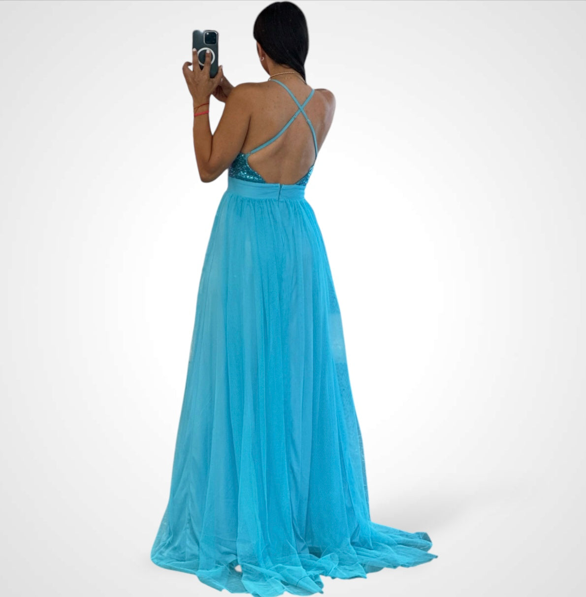 Lt. Blue Maxi Dress-3
