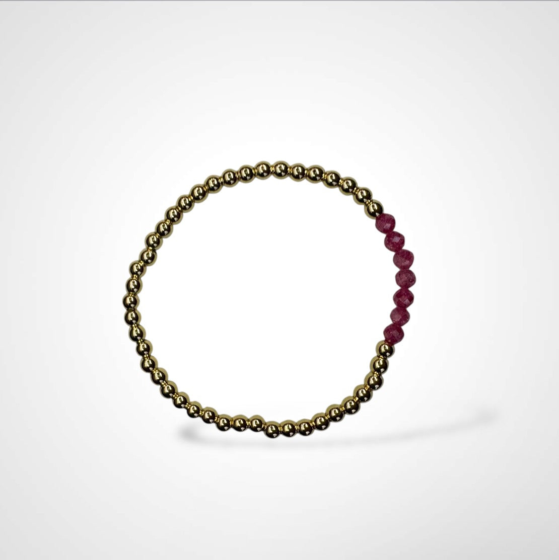 ARIA'S GOLD BRACELETS W PINK CRYSTALS19